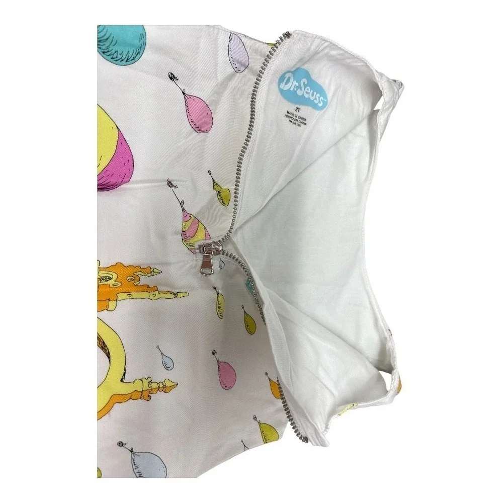 Dr. Seuss Oh The Places You'll Go! Girls Dress Size 2T Sleeveless A-Line Cotton